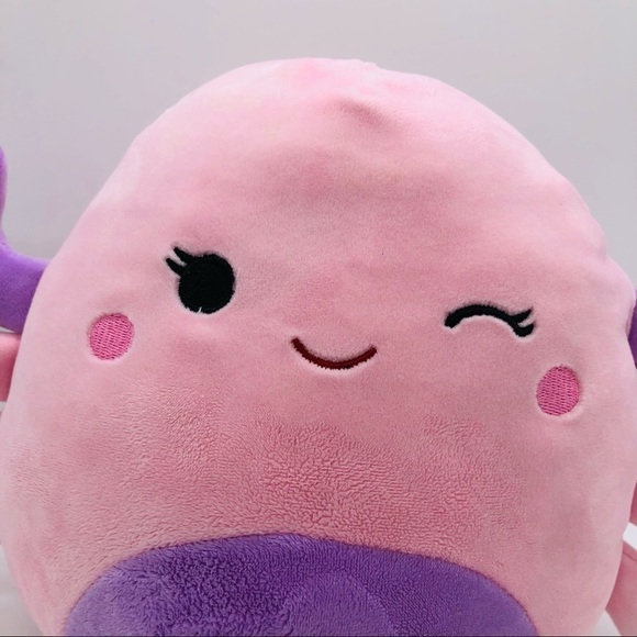 SQUISHMALLOWS - KIDS PINK AND PURPLE CRAB 9” HEIGHT - Picture 2 of 10